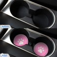 thumbnail image 3 of 2pcs Universal Car Cup Coaster,2.75 Inch Dog Paw Car Cup Holder Insert Mat Pad Set (b-2-v), 3 of 4