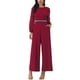 thumbnail image 1 of Pantalones de pierna ancha para mujer INSPIRE CHIC, mono largo con mangas transparentes, jumpsuit de cóctel 2XL color rojo vino, 1 of 6