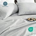 thumbnail image 6 of Bare Home Premium 1800 Collection 4-Piece Bed Sheet Set, King, Heathered Pewter, 6 of 9