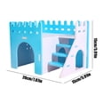 thumbnail image 5 of Small Pet Supplies, Princess Castle Hamster House, Two-Level Hamster Hideout, Dwarf Hamster Hideout with Pet Stairs, Wooden Chew-Proof 7X6X4 in Pink Cage Accessory, Ventilated, 5 of 7