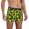 thumbnail image 5 of Men's Boxer Briefs, cute Lemon yellow Soft Comfy Mens Underwear Boxer Briefs Breathable With Widen Waist, 5 of 7