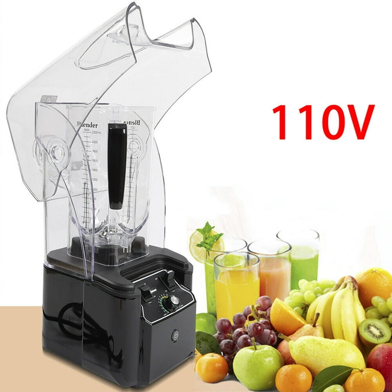 YUNLAIGOTOP Quiet Commercial Blender, 2200W Soundproof Cover Blender, Fruit  Juice Smoothie Maker with Smart Touch Screen, High-Speed Blenders for