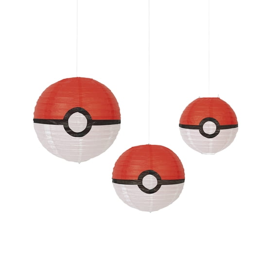 Pokémon 3 Count 12in Multicolor Paper Lanterns