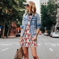 thumbnail image 4 of Vsdgher Robes d'Été Imprimées pour Femmes Décontractées Col en U Robe de Plage Sans Manches Robe d'Été Ample avec Poche, 4 of 7
