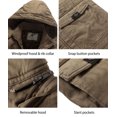 thumbnail image 5 of WenVen Men's Big and Tall Puffer Jacket Winter Parka Coat Warm Insulated Jacket Khaki 2XL, 5 of 6