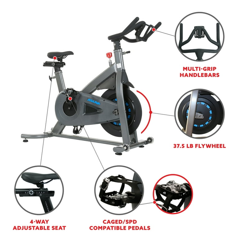 ASUNA 5150 Magnetic Chain Drive Turbo Commercial Indoor Cycling Trainer Exercise Bike Walmart