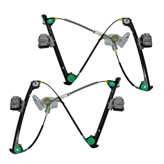 TRQ Power Window Regulator Left & Right Pair Set of 2 for 05-09 Ford Mustang WRA50853