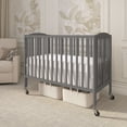 thumbnail image 4 of Dream On Me Folding Full Size Convenience Crib in Steel Grey, Comes With Heavy Duty Locking Wheels, 4 of 9