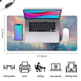 thumbnail image 5 of Watercolor Landscape Sea Sailboat Mouse Mat, Rectangle Large Non-Slip Rubber Gaming Mouse Pad with Stitched Edges, Office Mouse Pad for Women Men Kids, 31.5x15.7in, 5 of 7