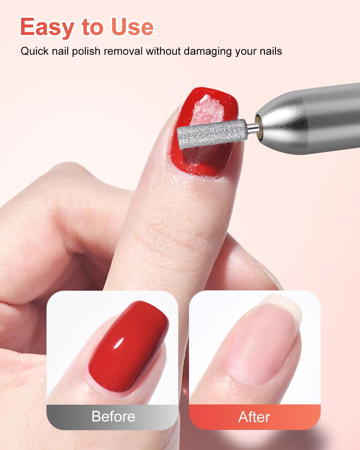 Cordless Nail Drill Pro: 30000 RPM Rechargeable Electric Nail File, Lightweight & Quiet for Acrylic, Gel Nails, Manicures & Pedicures – Professional & Home Use