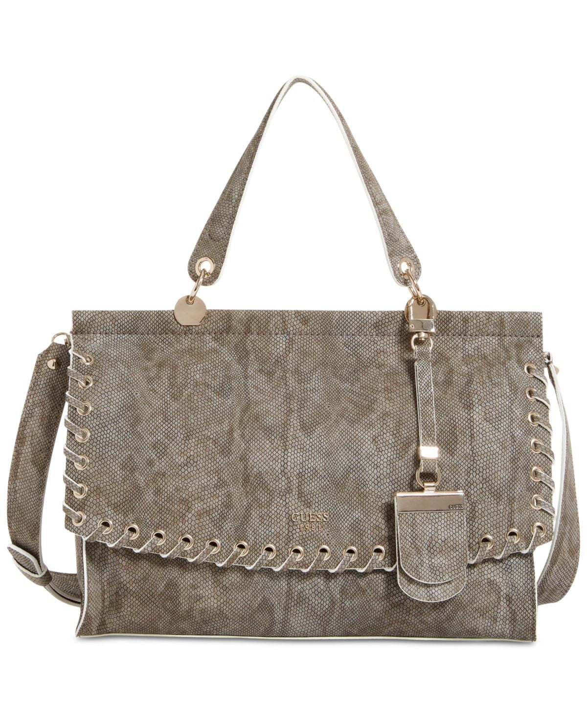 guess andie top handle flap satchel