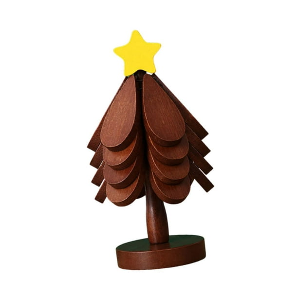 Tapete para árbol de Navidad, mantel individual, tapete para té, tapete de comedor resistente hecho a mano, tapete de mesa para tetera, platos estrella y 4 piezas