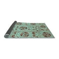 thumbnail image 2 of Ahgly Company Indoor Round Oriental Light Blue Modern Area Rugs, 7' Round, 2 of 4