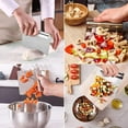 thumbnail image 5 of Aparato de cocina multiusos, pala para alimentos de acero inoxidable con una amplia gama de aplicaciones, raspador de tabla de cortar para masa, pasteles, repostería y repostería, 5 of 5