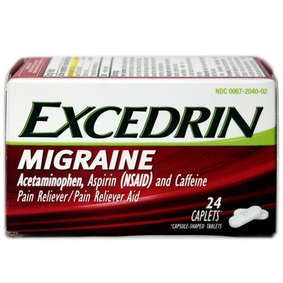 Product Of Excedrin Migraine, Aspirin Pain Reliever Caplets, Count 1 - Headache/Pain Relief / Grab Varieties & Flavors