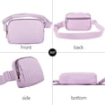 thumbnail image 3 of VOROLO Riñonera para mujeres y hombres con correa ajustable, Violeta con cuerda, 1 paquete con cuerd, 3 of 5