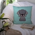 thumbnail image 3 of Dog Face Checkerboard Design Fabric Decorative Pillow, 3 of 4