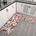 thumbnail image 2 of Pioneer Flower Floral Print Pattern Kitchen Rugs Sets Of 2,Anti Fatigue Kitchen Mat Rugs Non Slip Washable,Decorative Kitchen Floor Mats for Kitchen,Sink,Laundry,17"x30"+17"x47", 2 of 7