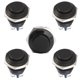 thumbnail image 1 of STARELO 5 uds 16mm interruptor de botón momentáneo carcasa negra IP65 interruptor de botón impermeable aleación de aluminio 1 normalmente abierto sin LED., 1 of 5
