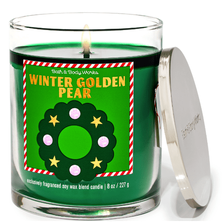 Winter golden pear single wick candle