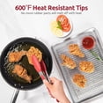 thumbnail image 4 of Pinzas de cocina resistentes al calor de 600 ℉: pinzas de cocina de silicona de 12 pulgadas con puntas de goma antiadherentes selladas firmemente y acero inoxidable recubierto de silicona, 4 of 5