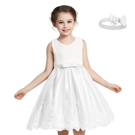 

New Bow Lace Dress Summer Girl Dress Princess Wind Cake Dress Girl And Hair Band Princess Birthday Outfit Easter Dresses For Baby Girls Baby Girl Fall Dresses