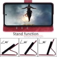 thumbnail image 7 of SUANPOT For Samsung Galaxy A52 Wallet Case with RFID Blocking Credit Card Holder,Red, 7 of 7