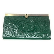 Patricia Nash Tooled Leather Cauchy Clutch Wallet, Soft Green