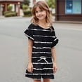thumbnail image 5 of Abcomgle Girls 2 Piece Outfits Size 5/6 Colorblock Ruffle Sleeve Tshirts and Elastic Waist Shorts Cute Casual Girls Summer Clothes 14-15 Years,Black, 5 of 5
