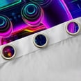 thumbnail image 4 of Homewish Abstract Gradient Gamer Black Out Curtains For Kids Teens Adults,Video Game Curtains Pack of 2 (42x63 Each),Neon Lights Bedroom Curtains,Super Cozy Room Decor, 4 of 6