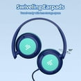 thumbnail image 4 of Kids Headphones Wired Tronsmart KH01C, for School Travel, Safe Volume Limited, Foldable Lightweight Over-Ear Headphones for PC/Tablet- Blue/Green, 4 of 11
