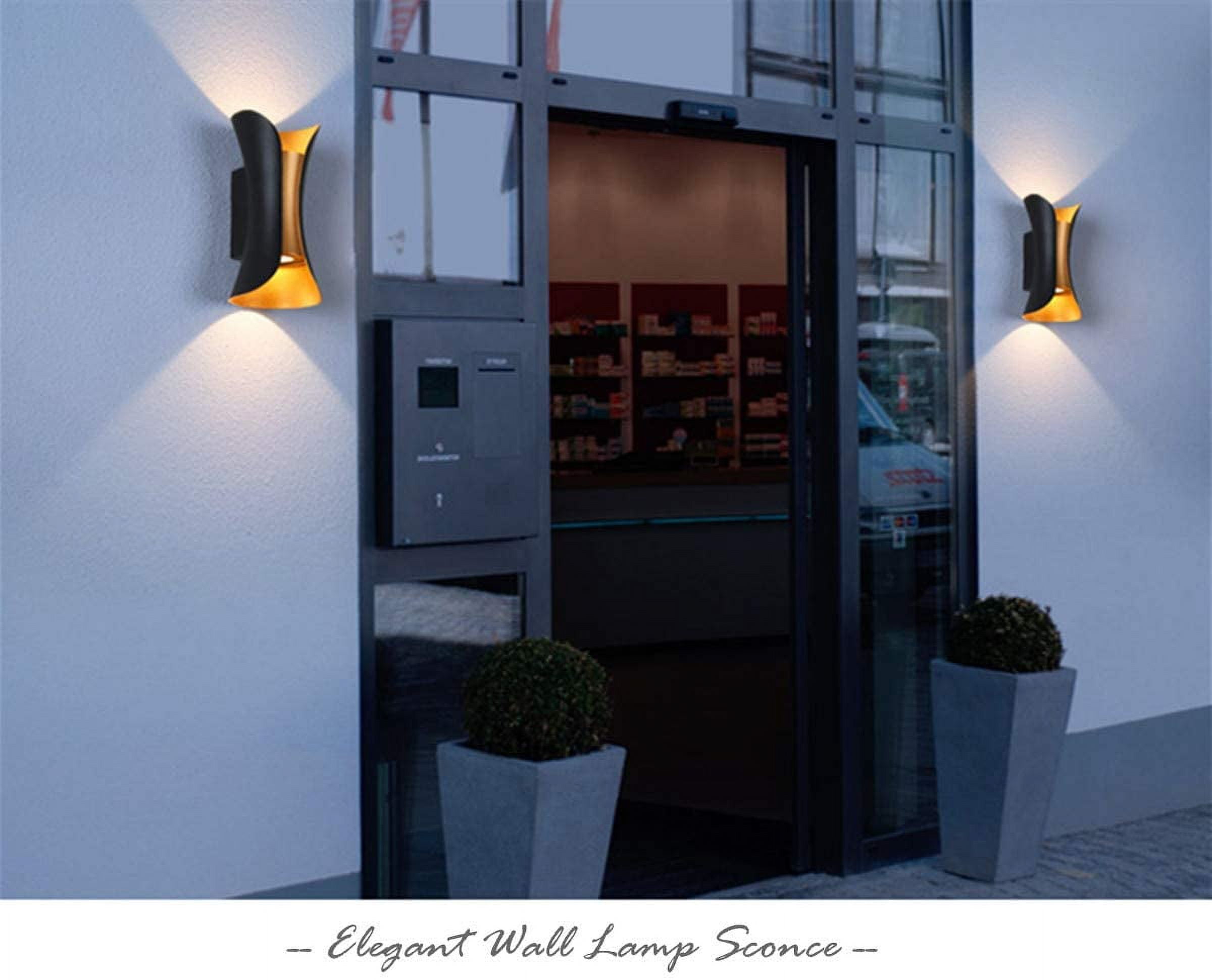 Indoor Wall Lamp 10W Modern Wall Sconce Outdoor Up Down Wall Lamp Metal 3000K Warm White Indoor Decorative for Bedroom Home Hallway Living Room