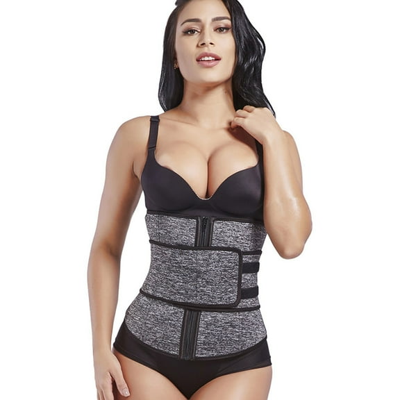 FRCOLOR  Waist Trainer Plus Size Women Corset Shaping Zipper Fitness