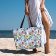 thumbnail image 6 of Pofeuu Cactus1 Print Beach Bag,Waterproof Sandproof Beach Tote Bag, Large Capacity Foldable Beach Bags for Women, 6 of 7