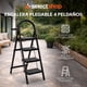 thumbnail image 3 of Escalera De Tijera Escalera Tubular Escalera Plegable Hecha de Acero Inoxidable Escalones Y Patas Antideslizantes Altura (4 Escalones Negro), 3 of 7