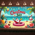 thumbnail image 5 of Tropical Theme Christmas in July Banner Summer Holiday Banner Colorful Balloons Beach Elements Celebration Banner for Summer Party Beach Gathering July Christmas Celebration, 5 of 9