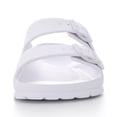 thumbnail image 4 of Litfun Women's Slide Sandals with Adjustable Buckles Summer Arch Support Beach Sandals, White, 4 of 7