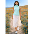 thumbnail image 3 of Socal Look Women's Sleeveless Turtleneck Sweater Top in Stretchable Viscose Blend Aqua Sky, L, 3 of 6