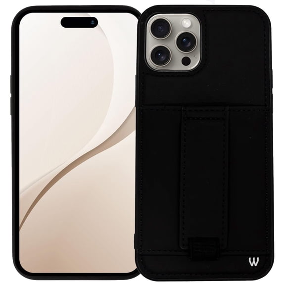 Walli Cases iPhone 13 Pro Phone Case with Wallet and Finger Strap - Lights Out