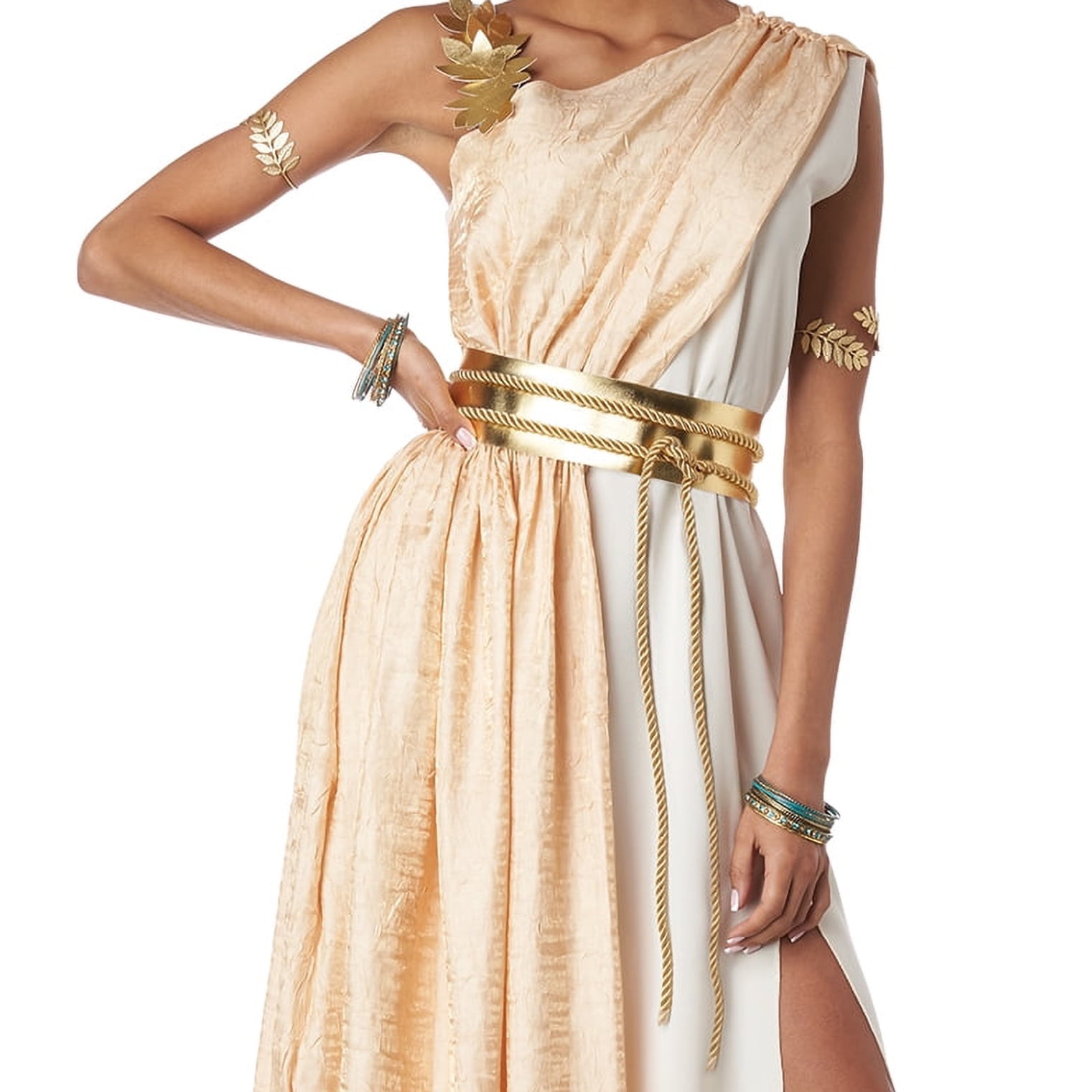 California Costumes Golden Grecian Goddess Women's Costume, White Dress  with Gold Accessories - Walmart.com