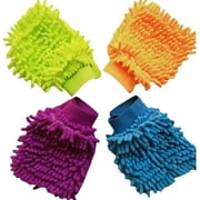 Car Wash Car Wash Gloves Chenille Coral Soft Microfiber Gloves Car Cleaning Towelette Gloves Wax Details Car Wash Mitt (Color : Orange)