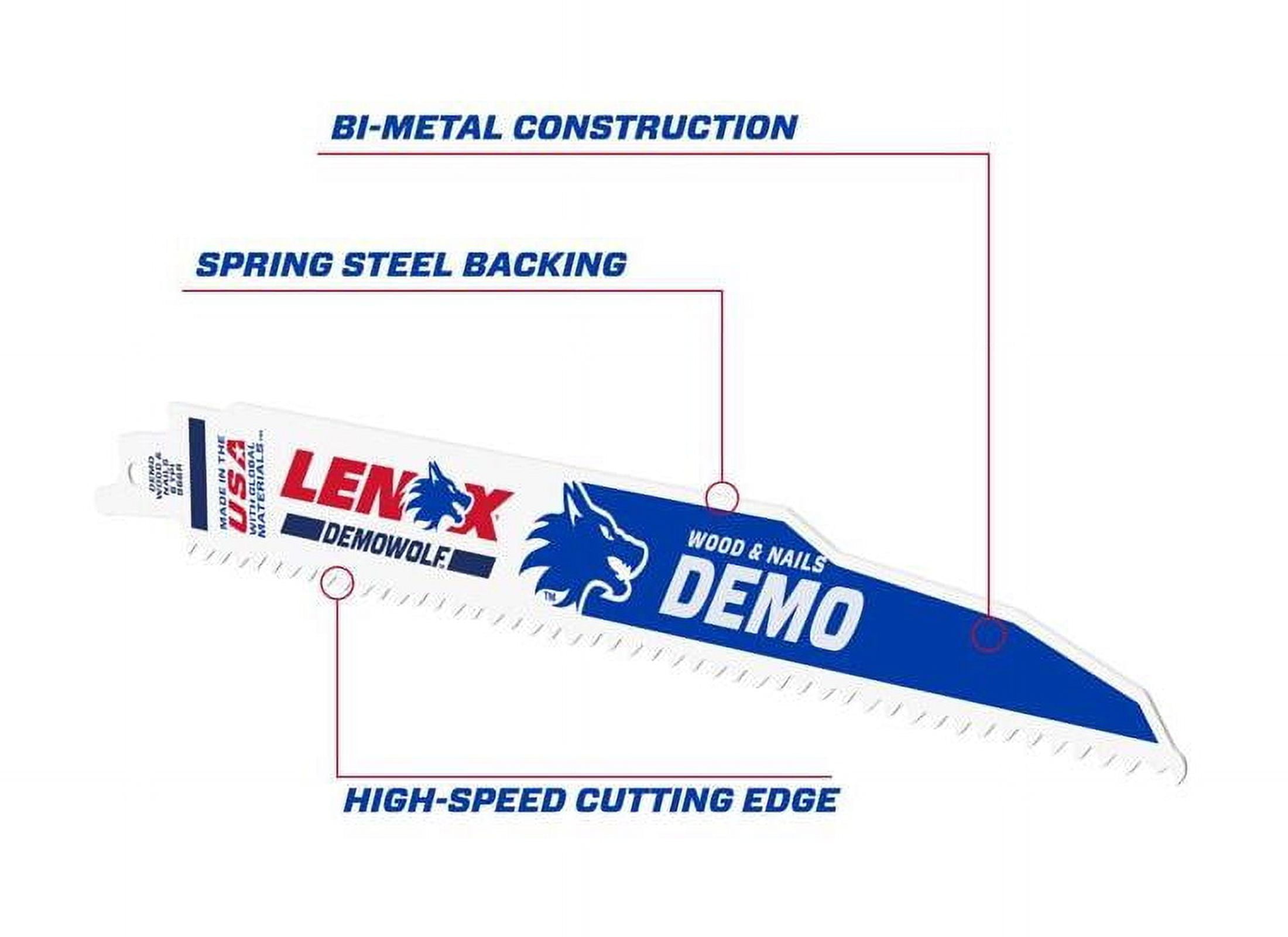 Lenox 9 in. Bi-Metal Reciprocating Saw Blade 6 TPI 5 pk