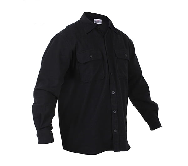 plain black flannel