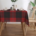 thumbnail image 3 of Rectangle Table Cloth, Scottish Clan Cunningham Red Black Tartan Resistant Washable Tablecloth Decorative Table Cover for Dining, Indoor and Outdoor, 3 of 6