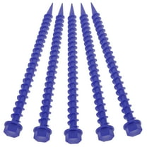 HOMEMAXS Blue ABS Plastic Tent Stakes for Fixing Camping Tents and Canopy Long Enough to Withstand Wind 5 Pieces