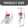 thumbnail image 3 of Jierger Figurines Bookshelf Decor Statues Home Decor Reader Sculpture Ornament Desktop Ornament Resin Reading Women Ornament Reading Figure Sculpture Crafts Tabletop Decoration, 3 of 9