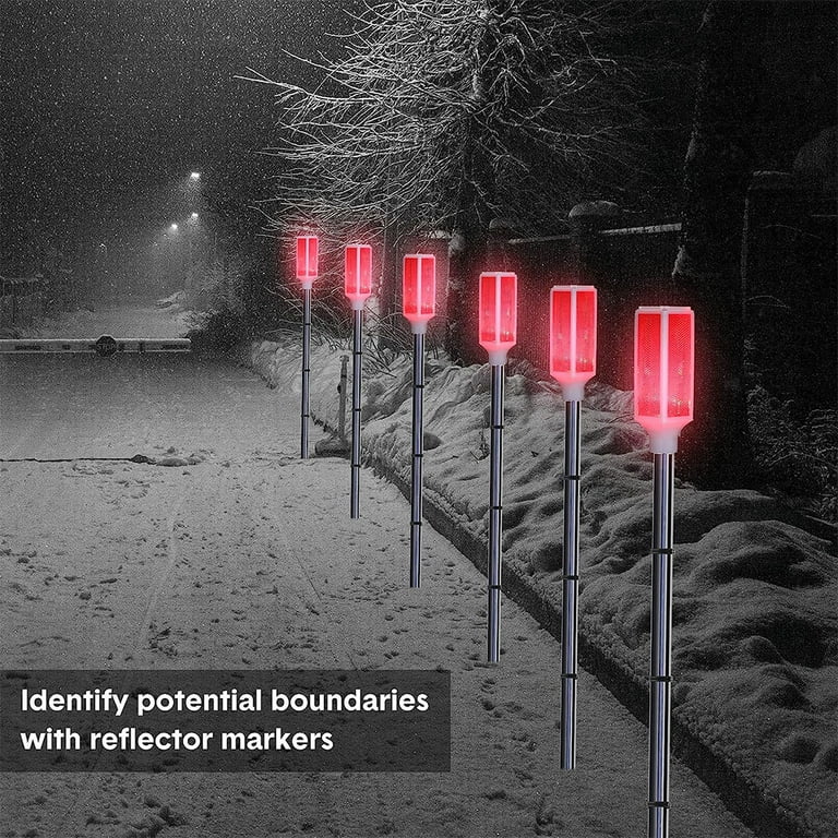 Tookss 5PCS Solar Powered Driveway Lights Driveway Markers Landscape  Driveway Reflectors For Snow Road Outdoor Yard