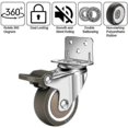 thumbnail image 4 of Ensemble de 4 Roulettes Pivotantes 50mm, Roulettes de Meubles 100kg, L -Yx, 4 of 4