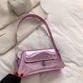 thumbnail image 5 of Yucurem Women Shoulder Bag Bright PU Leather Fashion Underarm Bag Small Satchel (Purple), 5 of 10