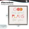 thumbnail image 4 of Stupell Industries Traditional God's Plans For You Gray Floating Frame Canvas Art, 25 x 25, by SD Graphics Studio, 4 of 8
